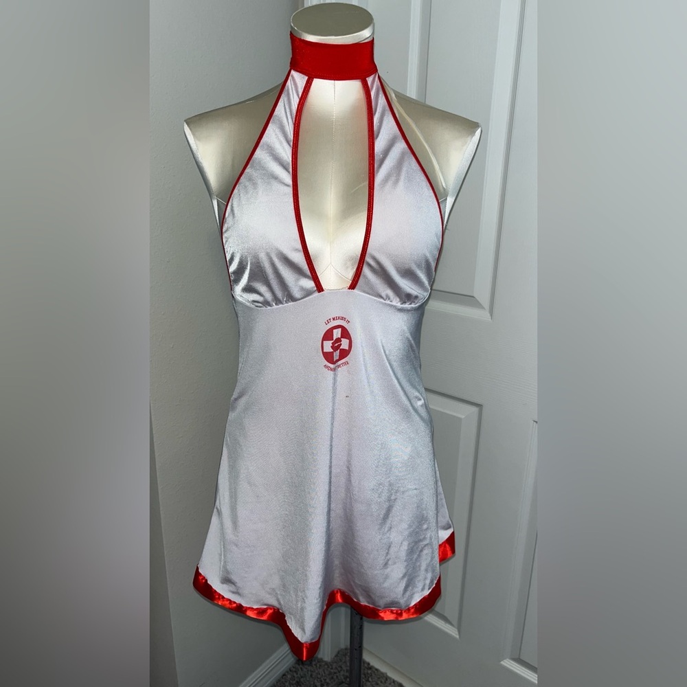 Hustler Hollywood Nurse Costume Halter Slip